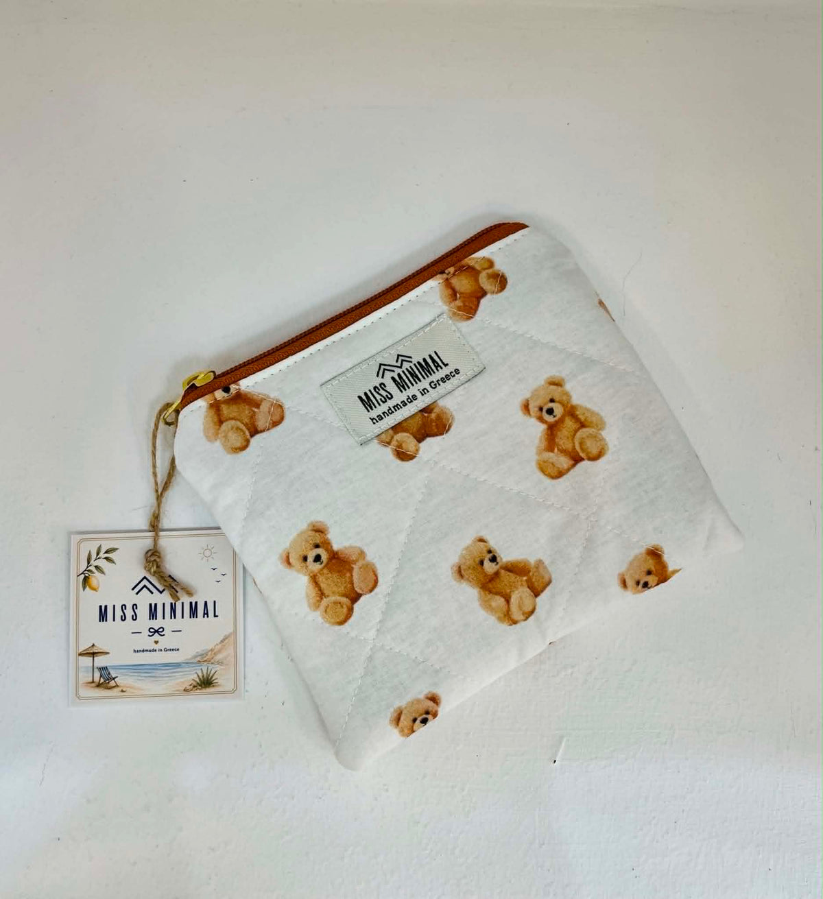 Teddy Mini Zipper Pouch